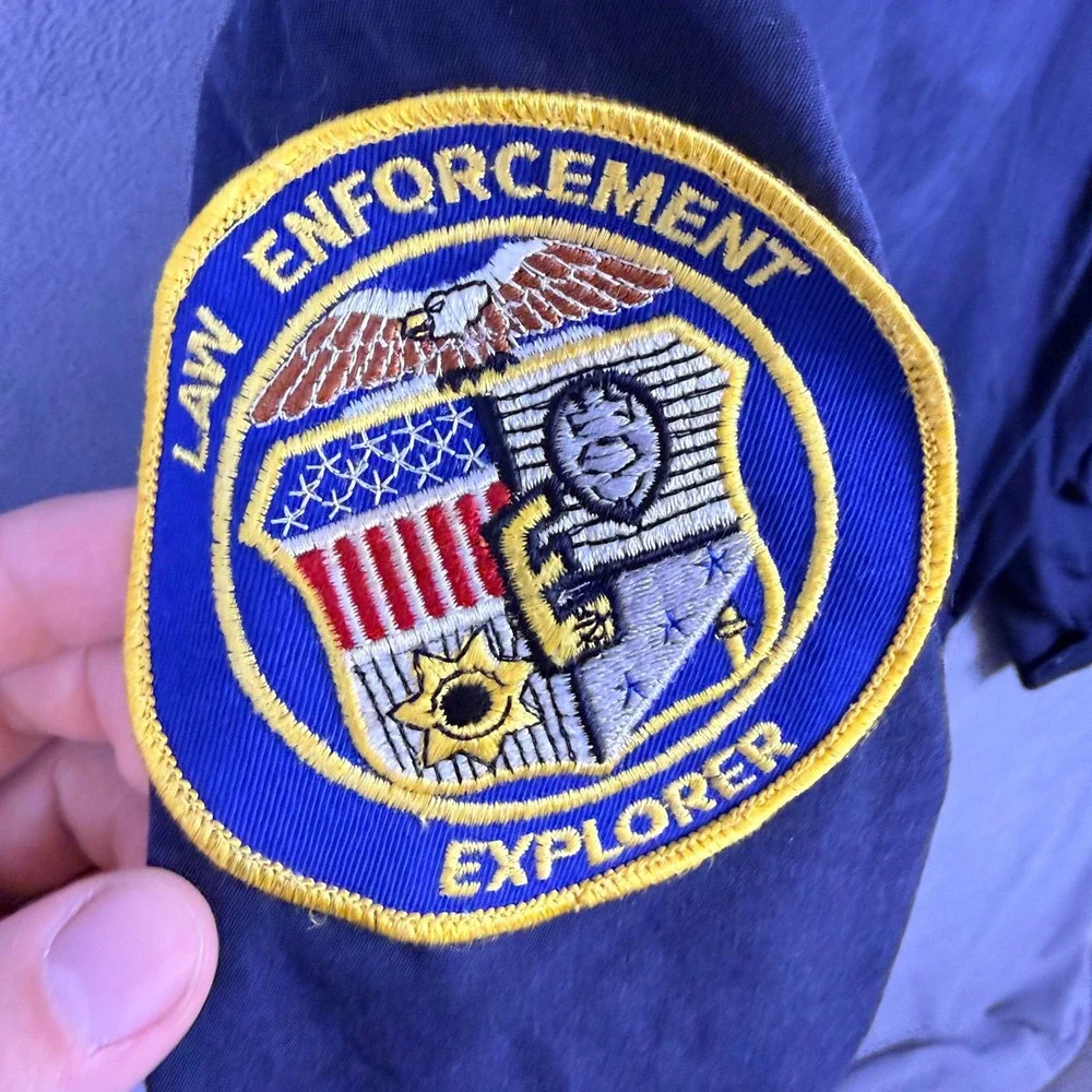 Vtg 80s USAF Patriot Windbreaker Jacket 40S Blue Military Type 2 EUCOM Explorer